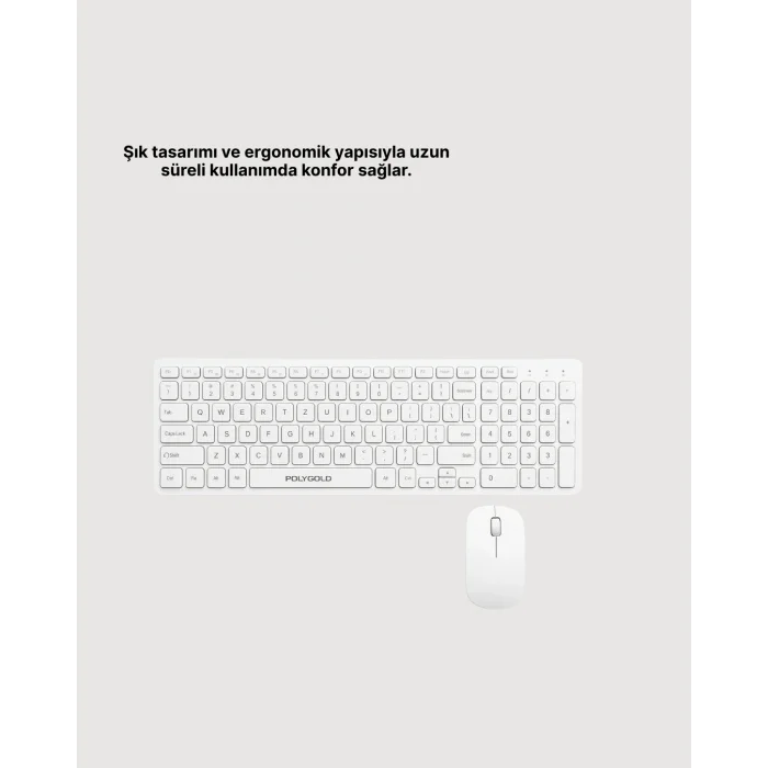 Kablosuz Klavye ve Mouse Seti - Ergonomik Tasarım, Sessiz Kullanım, Geniş Uyumluluk