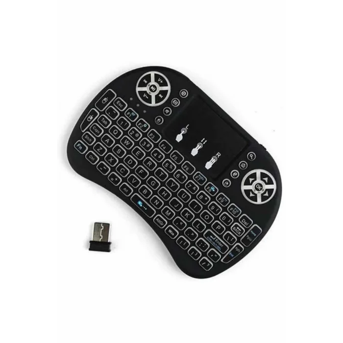 Kablosuz Türkçe Q Klavye RGB Işıklı Televizyon Ps3 Dokunmatik Mouse