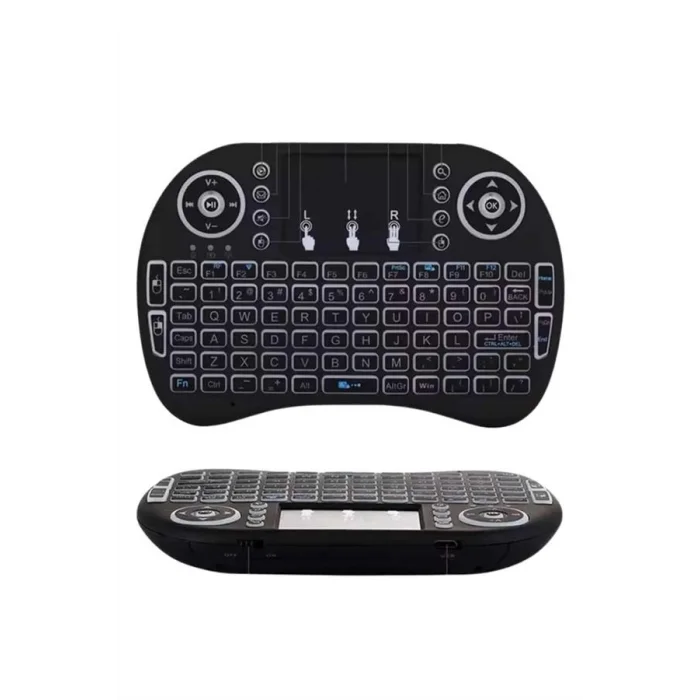 Kablosuz Türkçe Q Klavye RGB Işıklı Televizyon Ps3 Dokunmatik Mouse