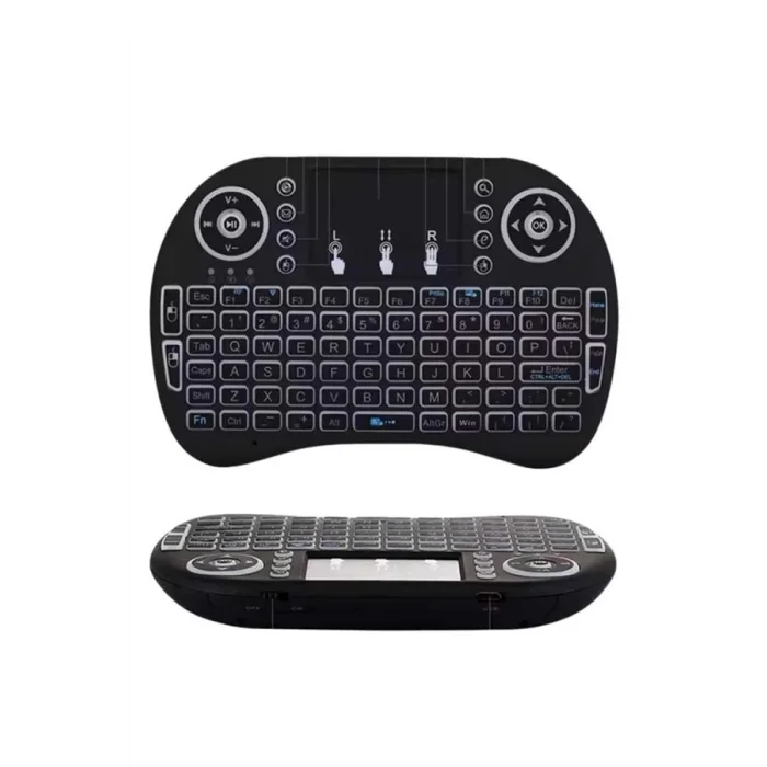 Kablosuz Türkçe Q Klavye RGB Işıklı Televizyon Ps3 Dokunmatik Mouse