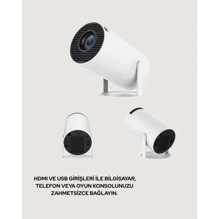 Kablosuz ve Kablolu Bağlantı Seçenekli Ev Tipi Projeksiyon