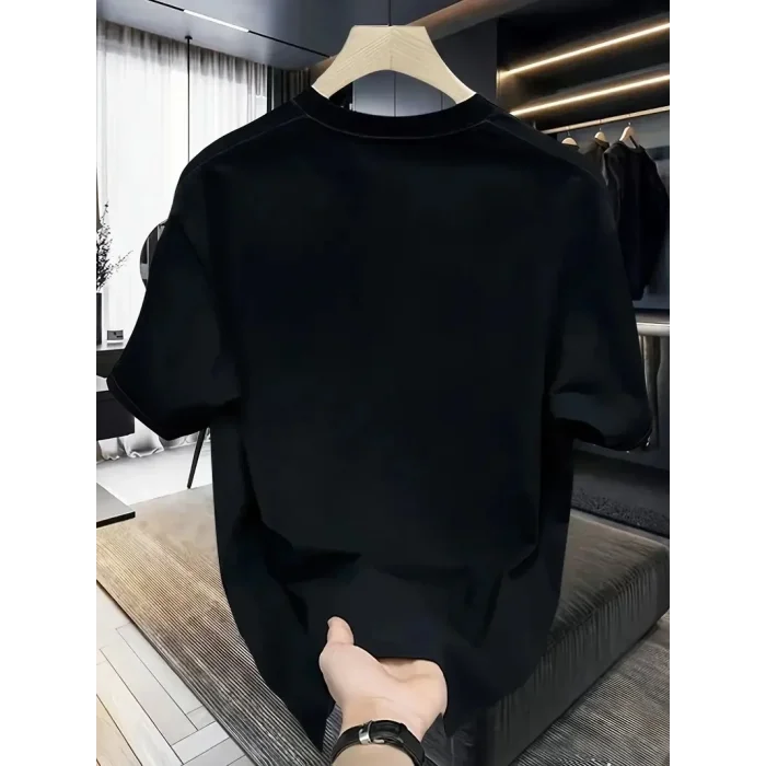 Kadın T-Shirt Bisiklet Yaka Kısa kol Baskılı Tişört - Siyah