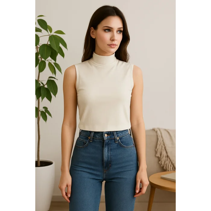 Kadın Kolsuz Body-(17952)