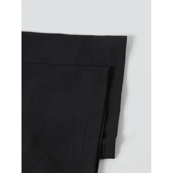Kadın T-Shirt Ördek Baskılı Bisiklet Yakalı Kısa kol Tişört - Siyah