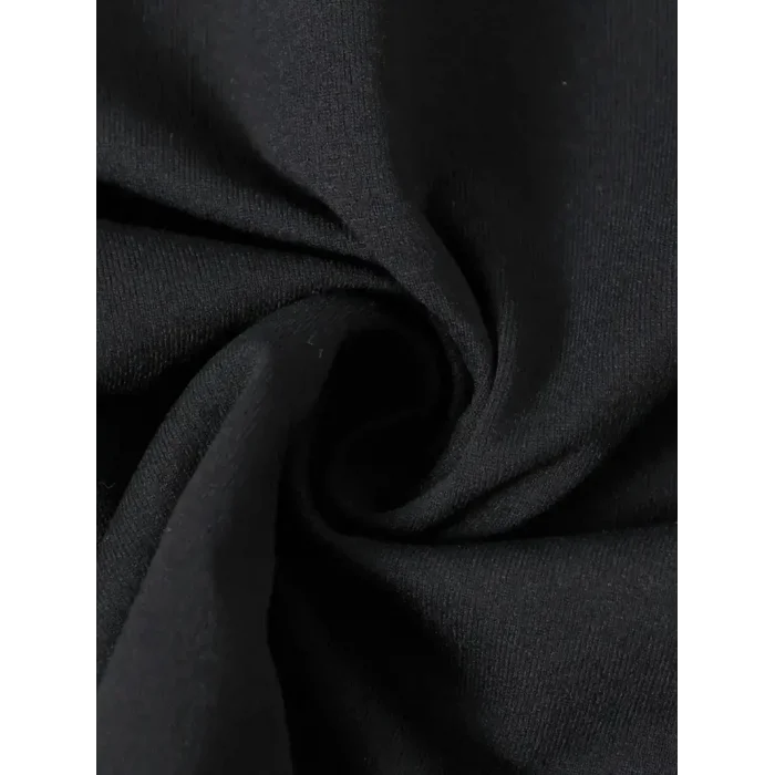 Kadın T-Shirt Ördek Baskılı Bisiklet Yakalı Kısa kol Tişört - Siyah