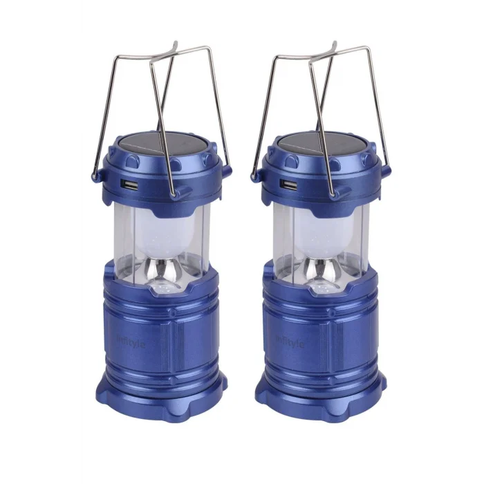 Kamp Lambası Solar Şarjlı Kızaklı Kamp Feneri Led Lamba Işıldak