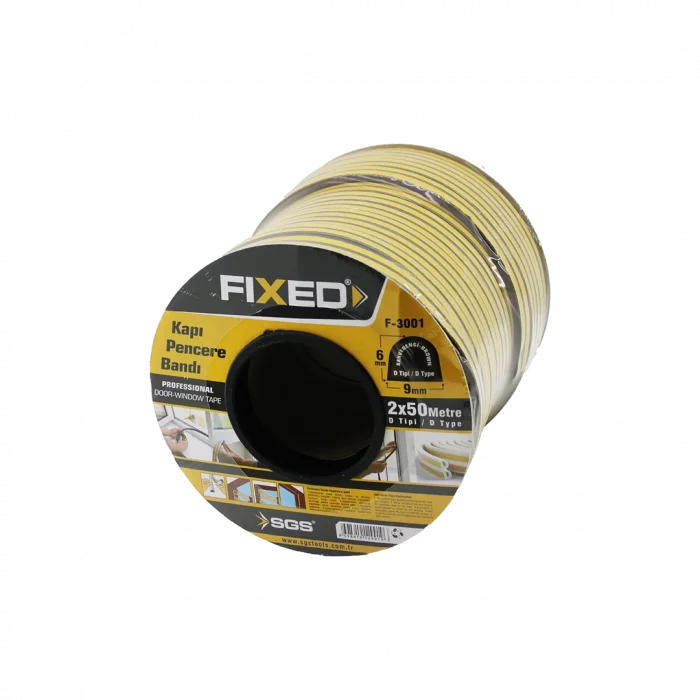 Kapı Pencere D-Profil Fitil 9x6 mm Kahverengi 100 m
