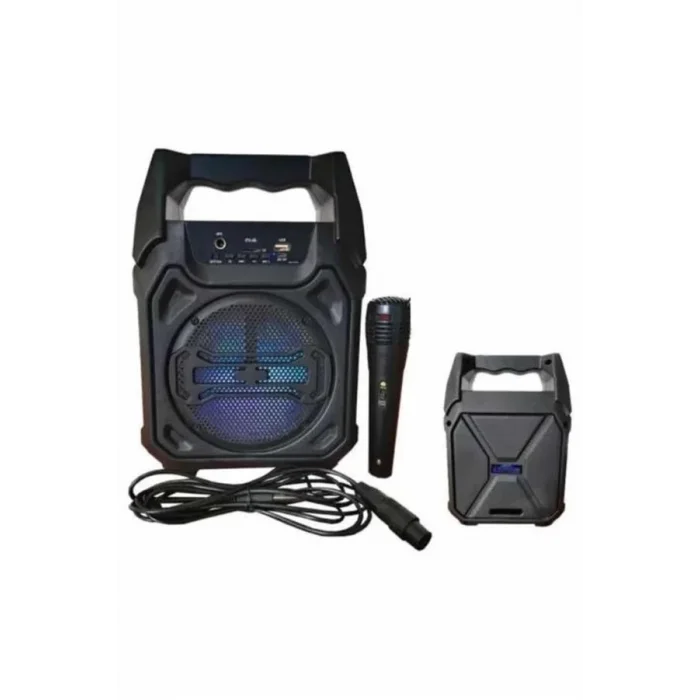 Karaoke Mikrofonlu Fm Radyolu Bluetooth Hoparlör Yüksek Ses Kaliteli