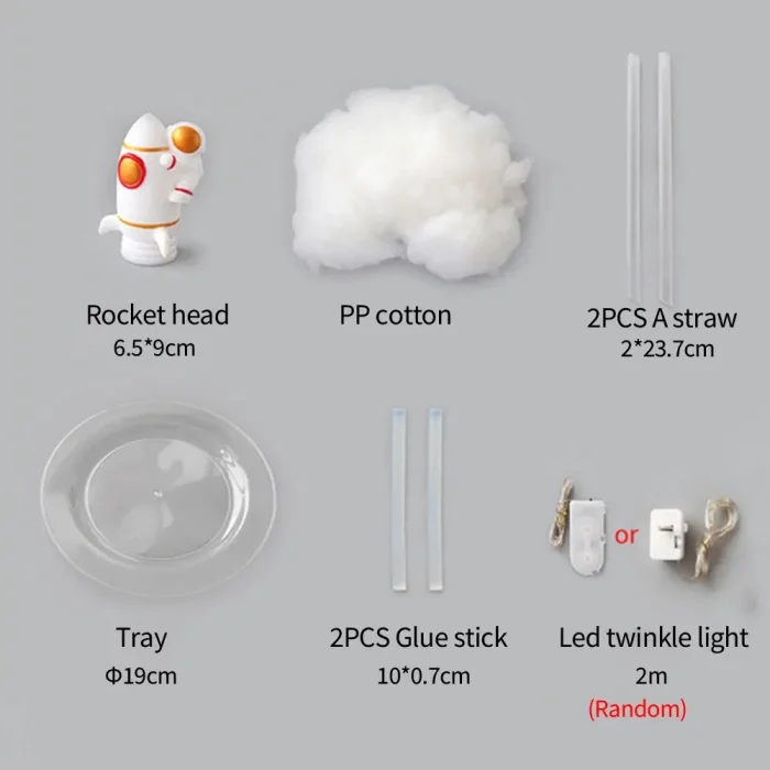 Kendin Yap Uçan Astronot Tasarımlı Gece Lambası