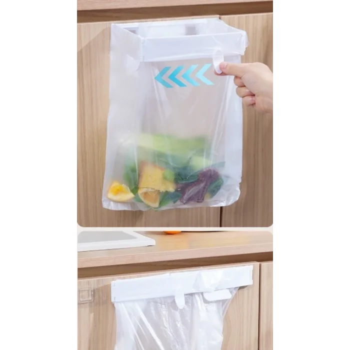 Kendinden Yapışkanlı Katlanabilir Çöp Poşeti Tutucu Aparat