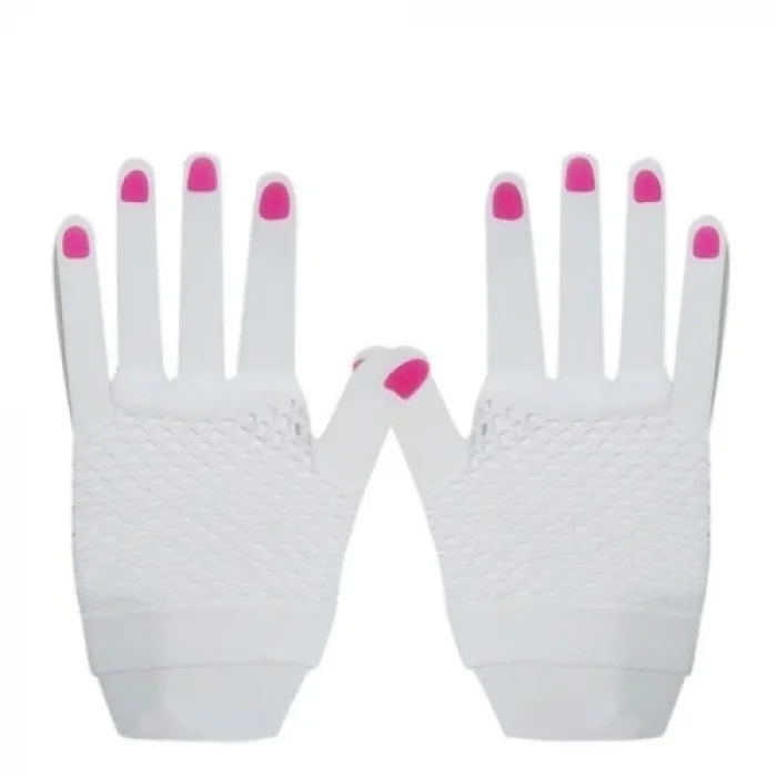 Kısa Beyaz Parmaksız File Eldiven