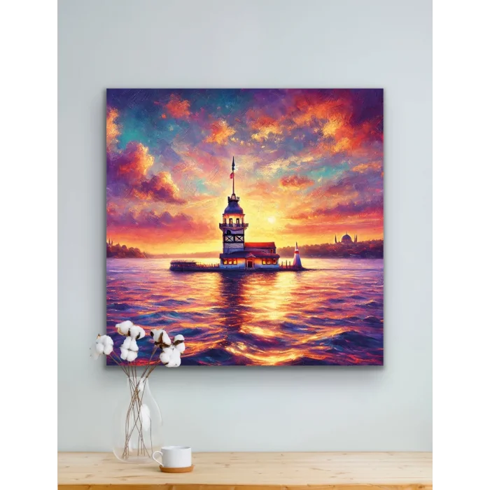 Kız Kulesi Kanvas Tablo 90x90cm