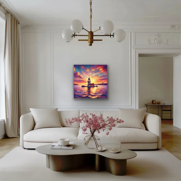 Kız Kulesi Kanvas Tablo 90x90cm