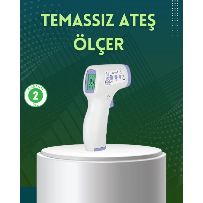 Kızılötesi Temassız Ateş Ölçer LCD Ekranlı Hassas Termometre