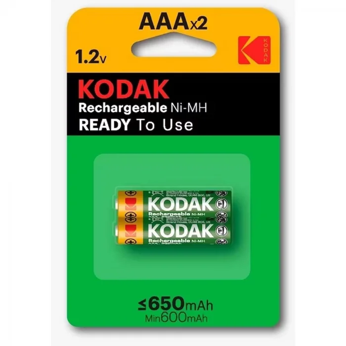 Kodak 2 Adet 650 Mah Ni-mh Şarjlı İnce Pil