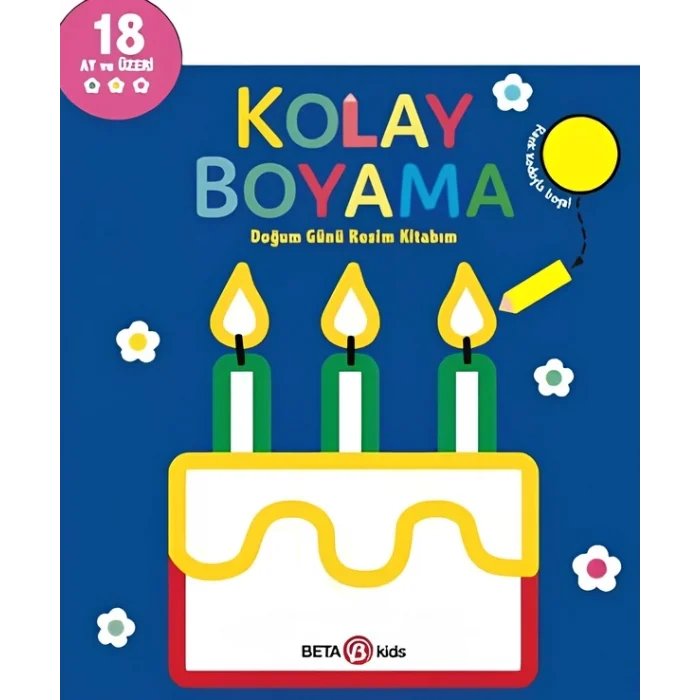 Kolay Boyama Doğum Günü Resim Kitabım