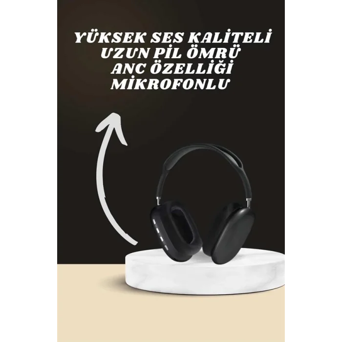 Kulak Üstü Kulaklık Pro9 ve Yeni Nesil Akıllı Saat Android ve İOS Uyumlu ANC Özelliği