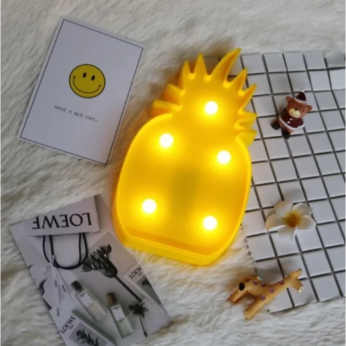 Led Işıklı Ananas Gece Lambası