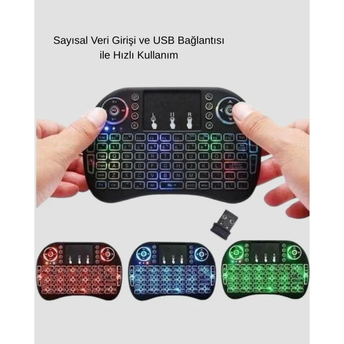 LED Işıklı Q Klavye – Touchpad, Numerik Tuş Takımı ve Multimedya Kısayolları