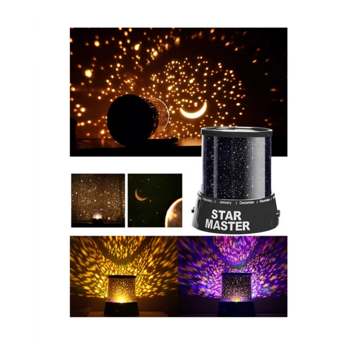 LED Yıldız Projeksiyon Lambası Romantik Oda Atmosfer Işığı