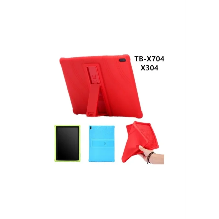 Lenovo Tab 4 10 (tb-X304X704 Standlı Silikon Kılıf-(5775)