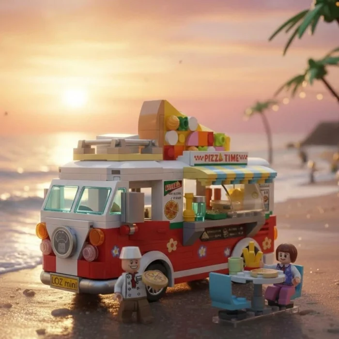 LZ1739 LOZ  PİZZA ARABASI BLOCK OYUNCAK 493 PARÇA