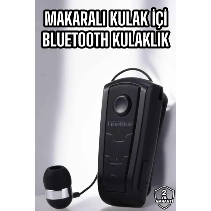 Makaralı Bluetooth Kulaklık Çağrı Cevaplama Kablolu Uzun Pil Ömrü