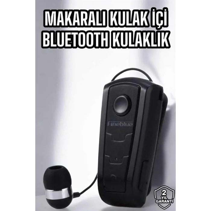 Makaralı Bluetooth Kulaklık Çağrı Cevaplama Kablolu Uzun Pil Ömrü