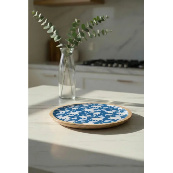Mango Agacı Servis Tabağı & Sunum Tabağı 25 Cm Desenli
