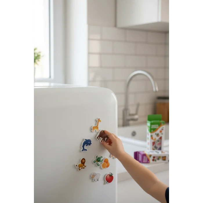 Manyetik Eğitici Set 30 Parça Hayvan 26 Parça Sebze Meyve Magnet Oyuncak