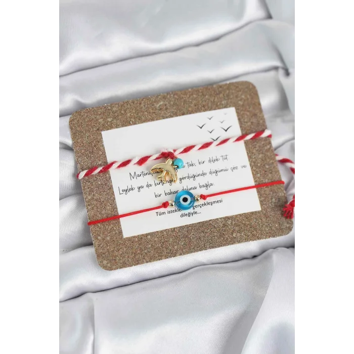 Marteniçka Bileklik 2li Nazar ve Kırlangıç Model