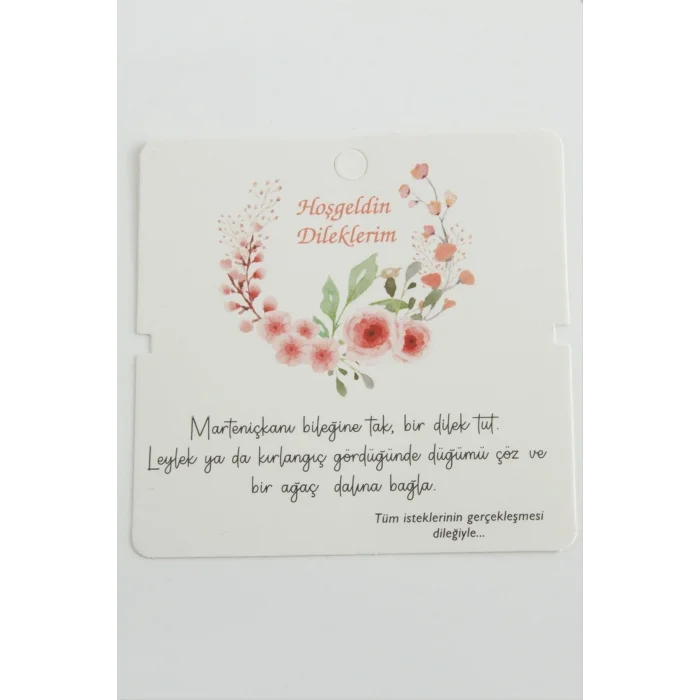 Marteniçka Bileklik Kartı - Beyaz