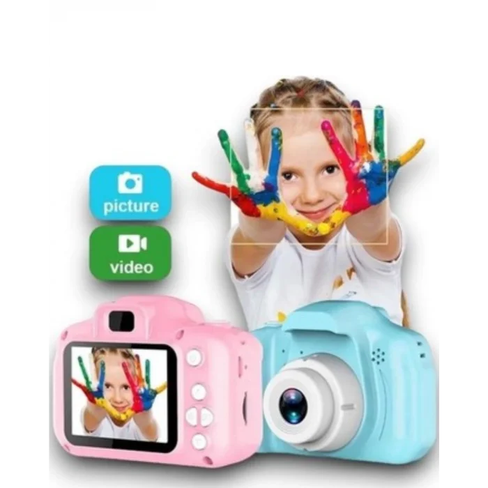 Mavi Kompakt HD Dijital Kamera Video ve Fotoğraf Kayıt Özellikli Taşınabilir Model