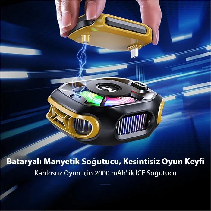 Memo CX12 Pro 2000Mah Bataryalı i Manyetik Cep Telefon Soğutma-(5775)