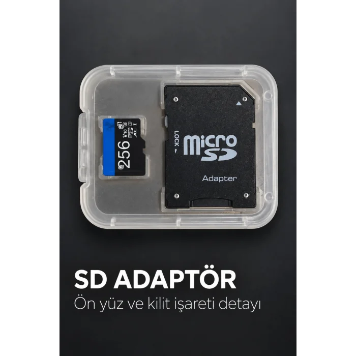 Micro SD Hafıza Kartı 256 GB Adaptörlü