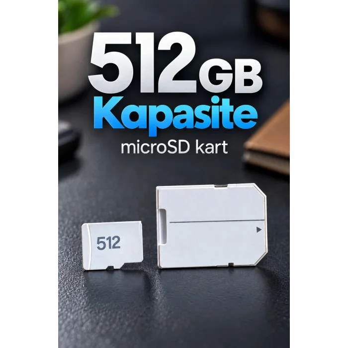 MicroSD Hafıza Kartı 512 GB SD Adaptörlü