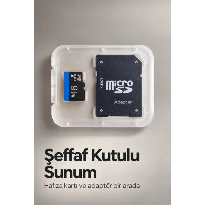 MicroSD Kart 16 GB SD Adaptör ile Birlikte