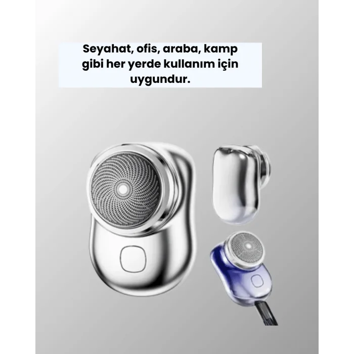 Mikro titreşim motorlu, düşük sesli, USB girişli tıraş makinesi