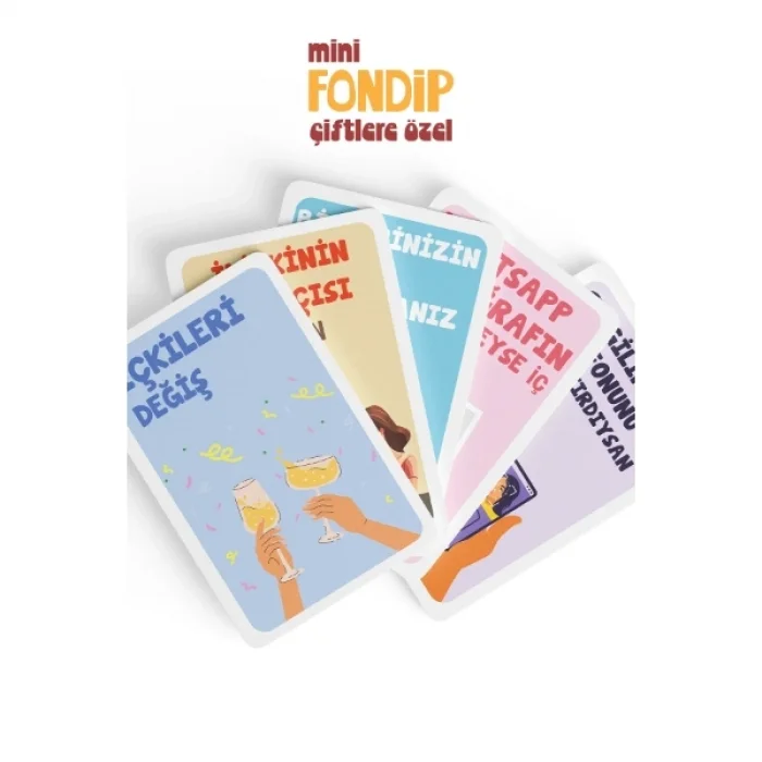 Mini Fondip Çiftlere Özel Eğlenceli Kart Oyunu