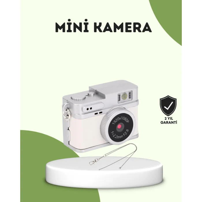 Mini HD Dijital Kamera 1080P Kordonlu Taşınabilir Retro Model