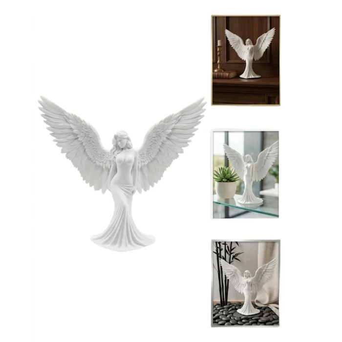 Minimalist Melek İnsan Figürlü 3D Heykel Dekoratif Biblo Ev Dekoru