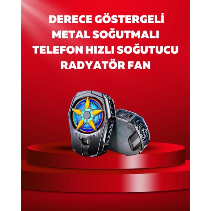 Mobil Cihaz Soğutma Radyatörü – Metal+ABS Type-C Kablolu