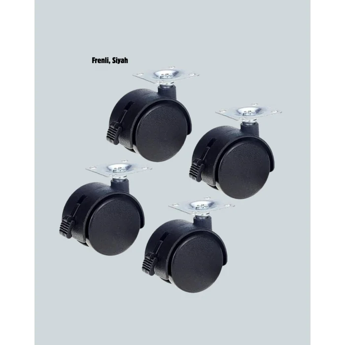 Mobilya İçin Kilitli 4 cm Tekerlek Ayak Seti