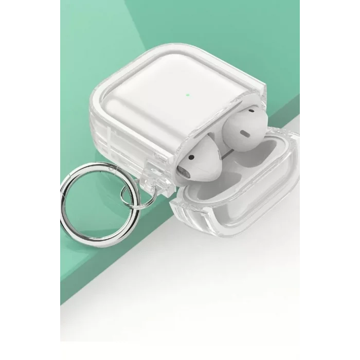 Movenchy Apple Airpods 4 (4.nesil) Shiny Şeffaf Kılıf - Siyah