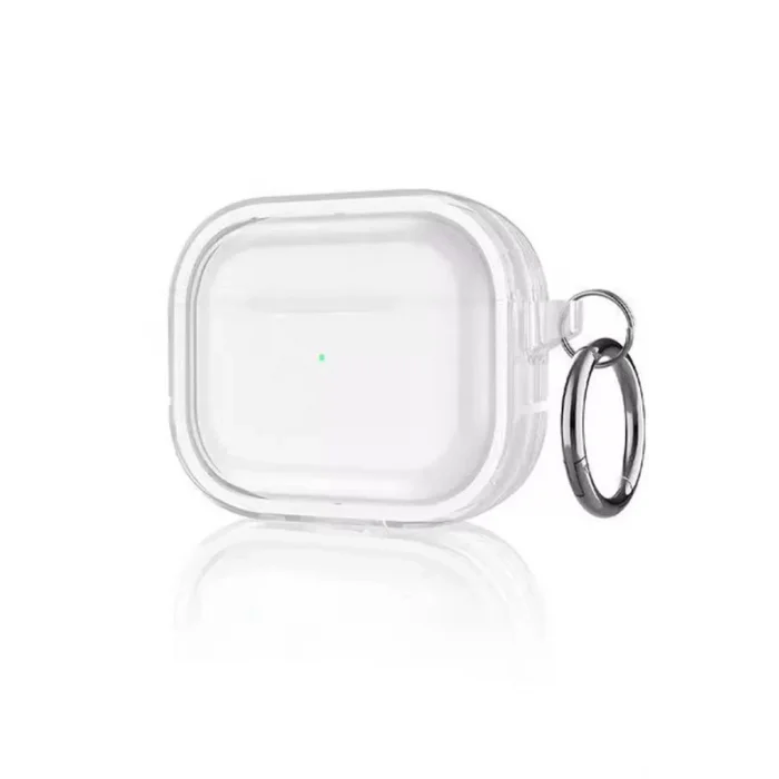 Movenchy Apple Airpods Pro 2 (2.nesil) Shiny Şeffaf Kılıf - Beyaz