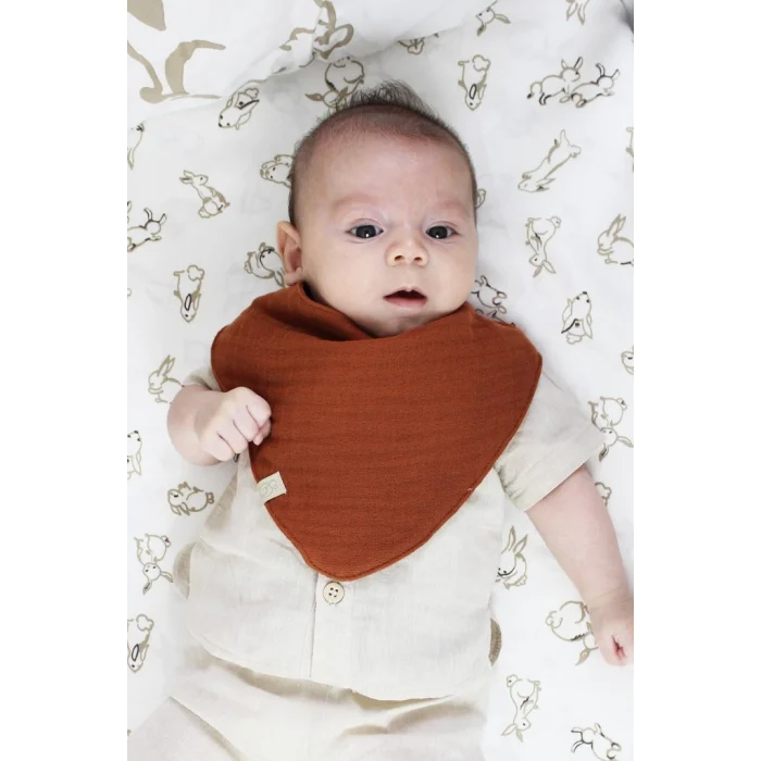 Müslin Fular Önlük 3Lü 60102 Kiremit Bej Hardal