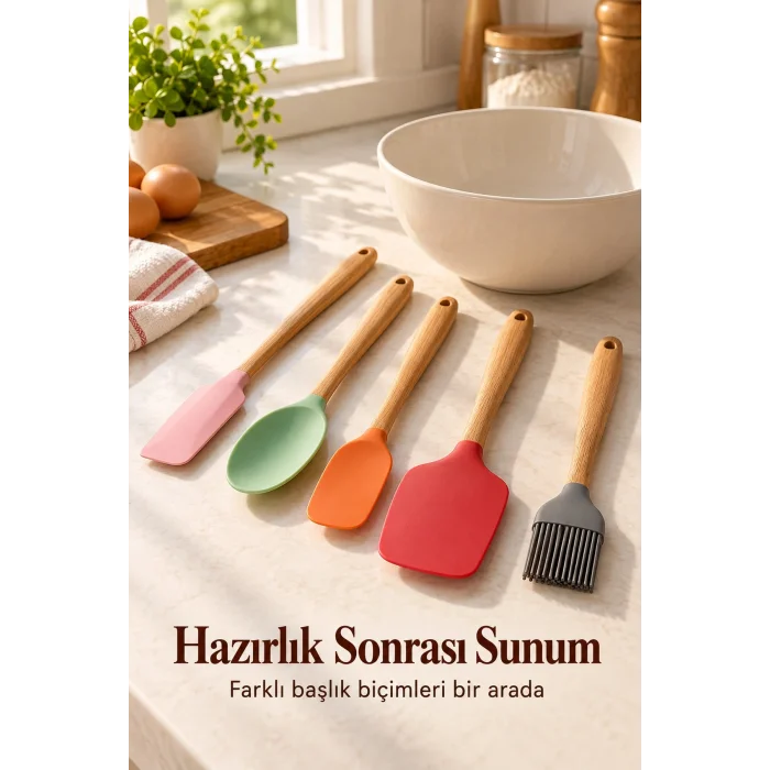 Mutfak Seti Renkli Başlıklı