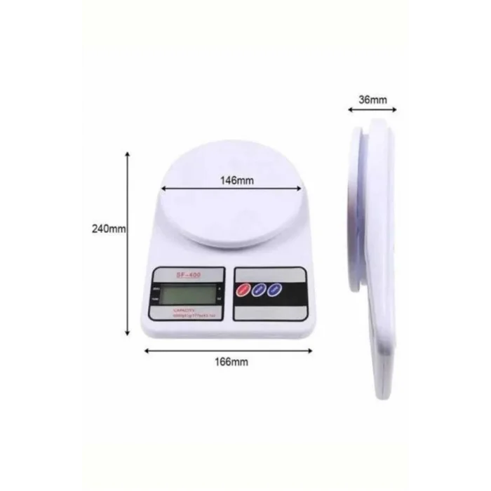 Mutfak Tartısı Dijital Göstergeli Hassas Tartı 10 Kg Kapasiteli