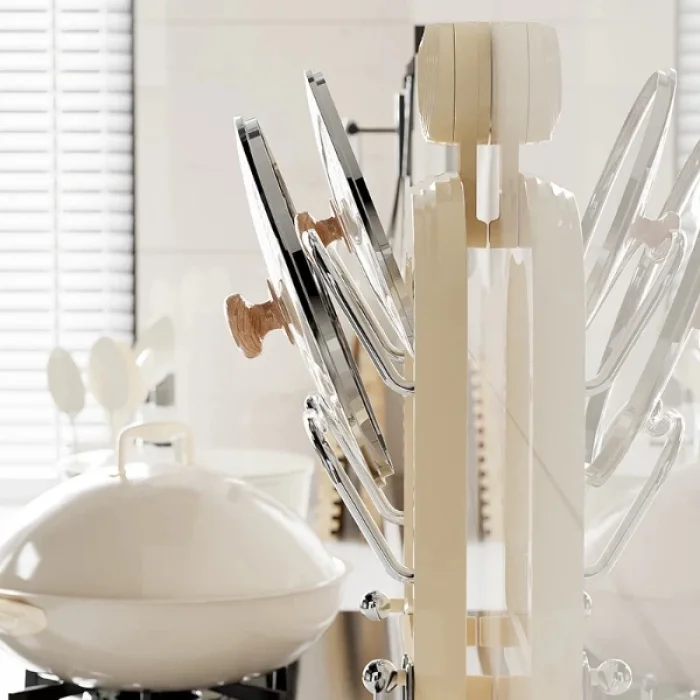 Mutfak Tava Tencere Kapak Tutucu Organizer Raf