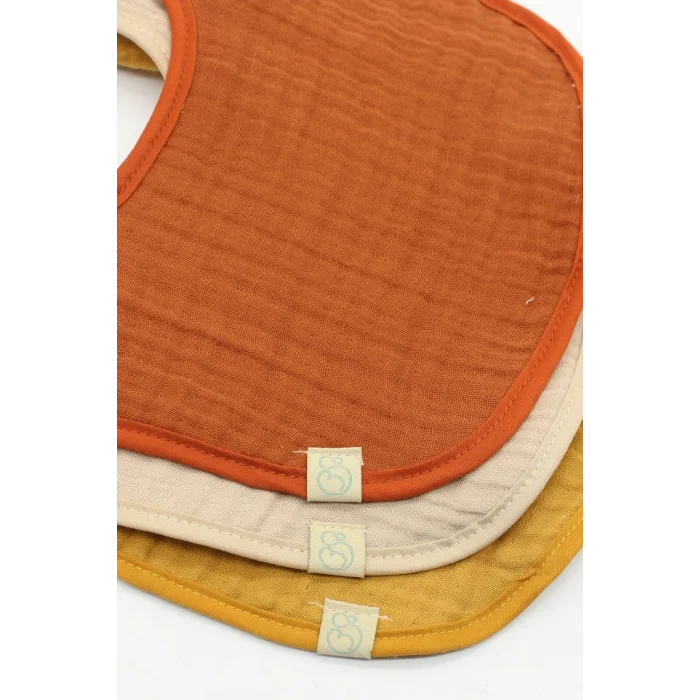 NessiWorld Müslin Önlük 3Lü 60101 Kiremit Bej Hardal